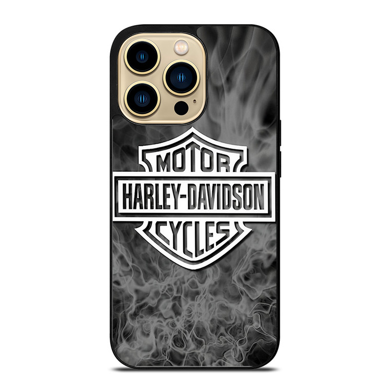 HARLEY DAVIDSON MOTORCYCLES SMOKE LOGO  iPhone 14 Pro Max Case Cover