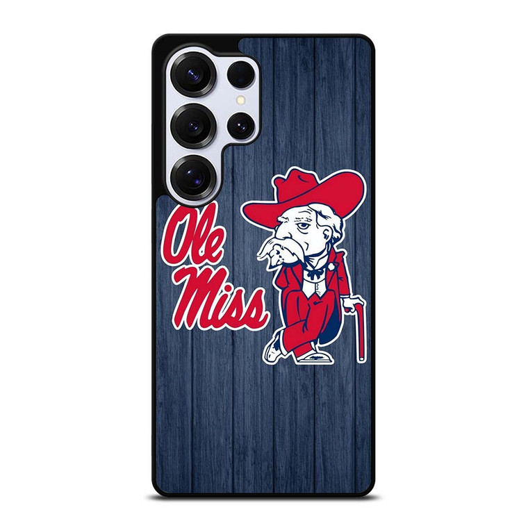 OLE MISS REBELS WOOD ICON Samsung Galaxy S25 Ultra Case Cover
