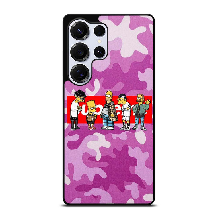 SUPREME THE SIMPSONS CAMO PURPLE Samsung Galaxy S25 Ultra Case Cover