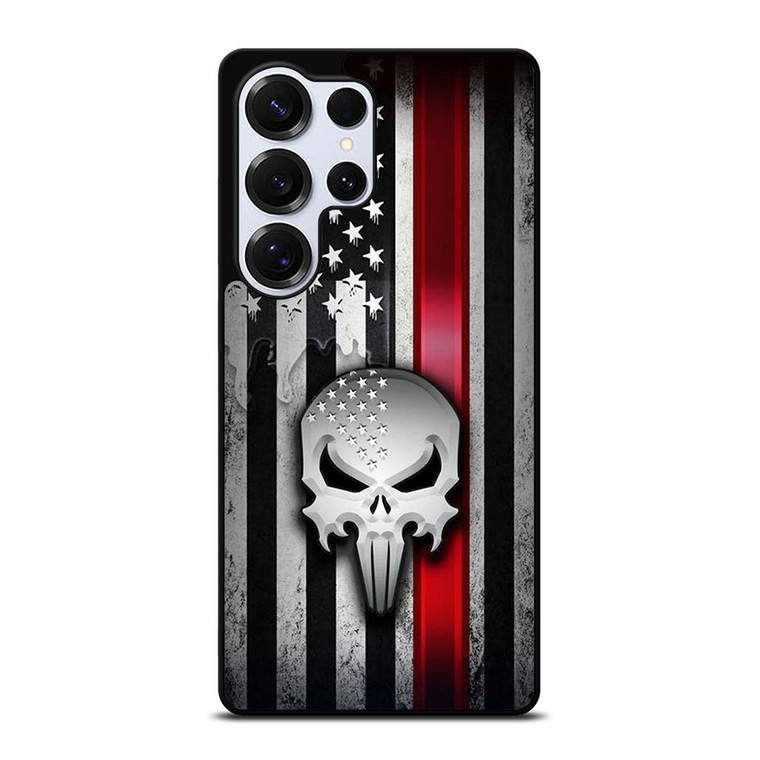 THE PUNISHER AMERICAN FLAG METAL Samsung Galaxy S25 Ultra Case Cover