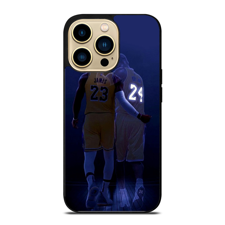KOBE BRYANT LEBRON JAMES LA LAKERS  iPhone 14 Pro Max Case Cover
