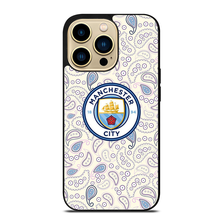 MANCHESTER CITY PUMA PATTERN  iPhone 14 Pro Max Case Cover