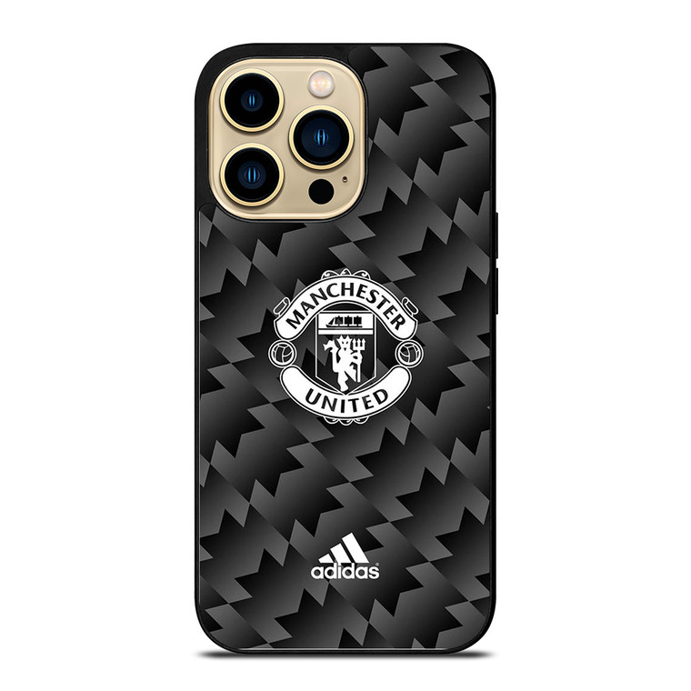 MANCHESTER UNITED ADIDAS BLACK KIT  iPhone 14 Pro Max Case Cover