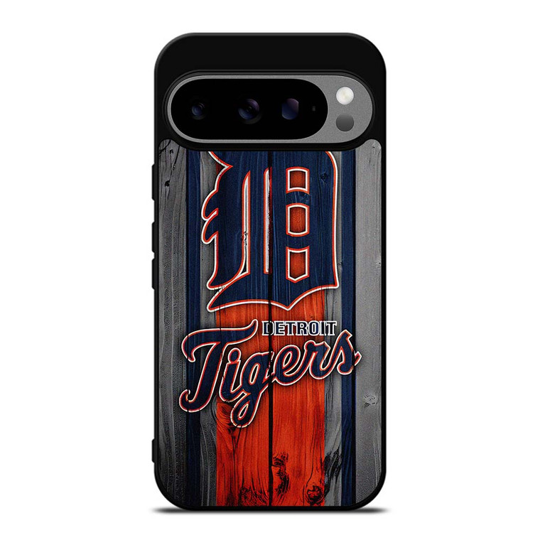 DETROIT TIGERS FOOTBALL WOOD LOGO Google Pixel 9 Pro XL Case Cover