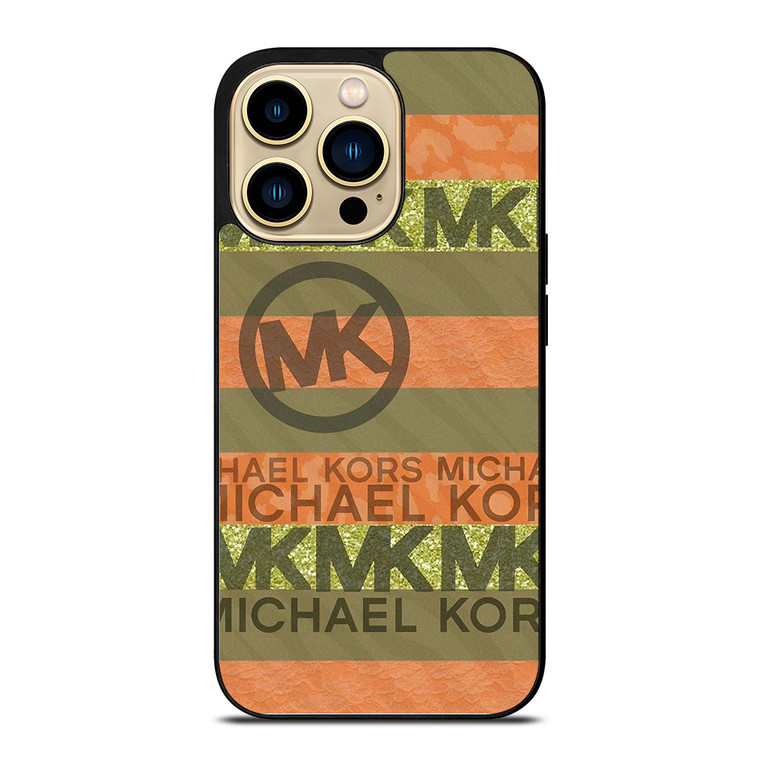 MICHAEL KORS PEACH STRIPE  iPhone 14 Pro Max Case Cover MICHAEL KORS PEACH STRIPE  iPhone 14 Pro Max Case Cover