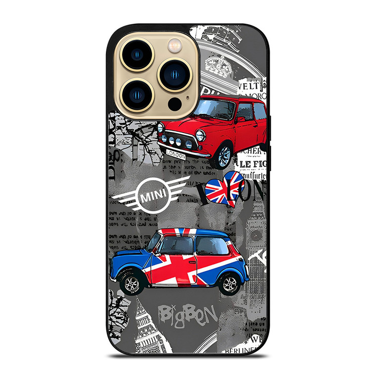 MINI COOPER LONDON COLLAGE  iPhone 14 Pro Max Case Cover