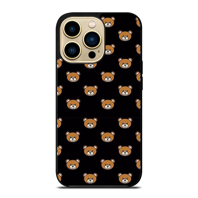 MOSCHINO TOY BEAR PATTERN  iPhone 14 Pro Max Case Cover MOSCHINO TOY BEAR PATTERN  iPhone 14 Pro Max Case Cover