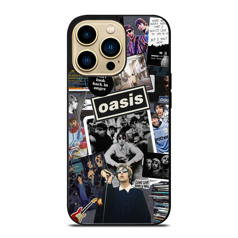 OASIS ROCK BAND COLLAGE  iPhone 14 Pro Max Case Cover