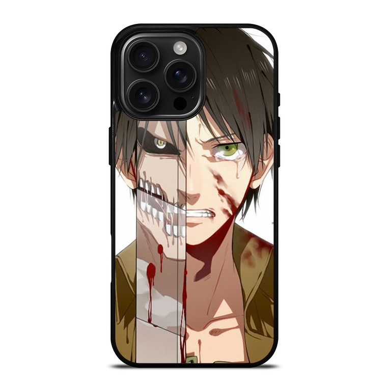 ATTACK ON TITAN ANIME EREN YEAGER iPhone 16 Pro Max Case Cover