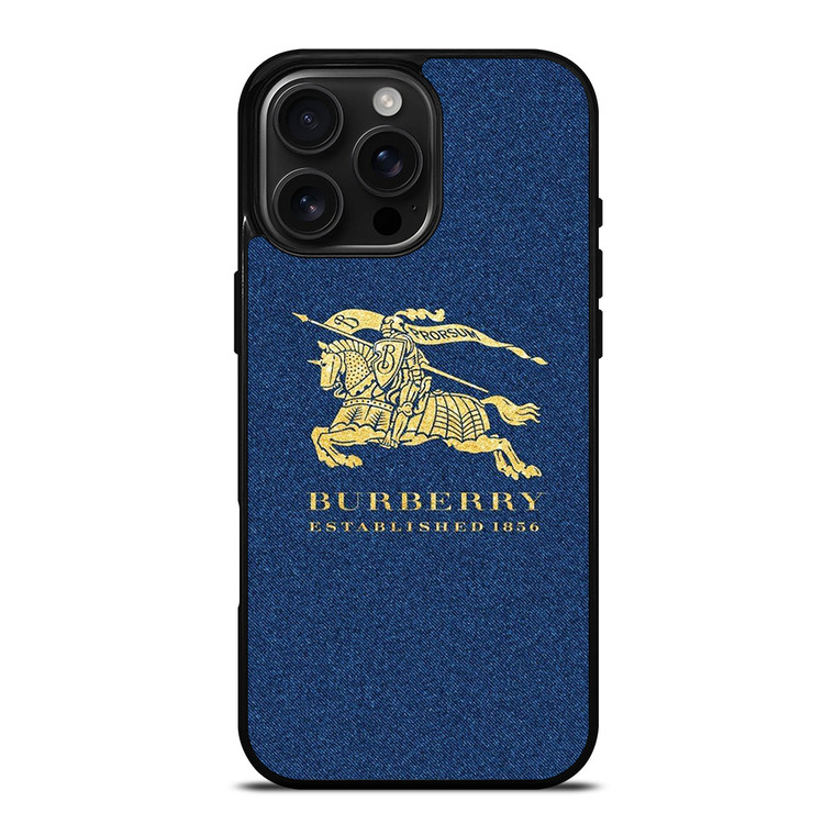 BURBERRY JEANS FABRIC LOGO iPhone 16 Pro Max Case Cover
