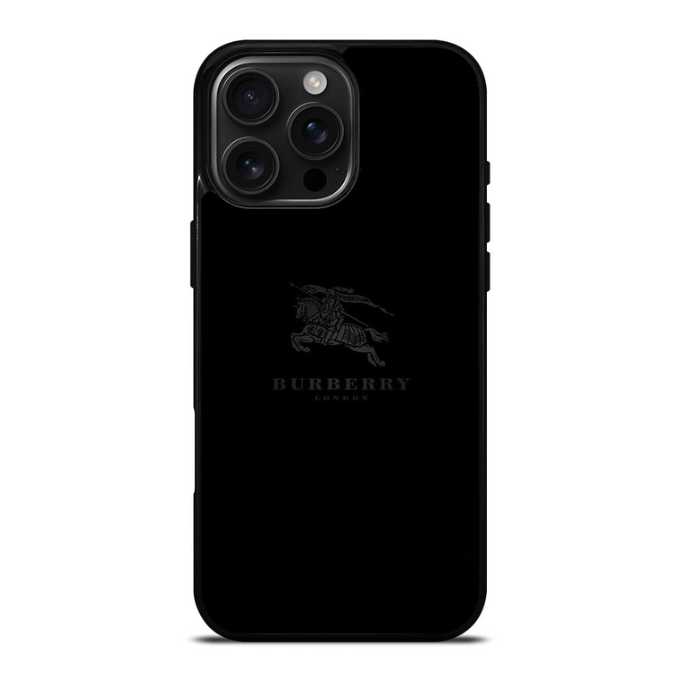 BURBERRY LONDON BLACK LOGO iPhone 16 Pro Max Case Cover