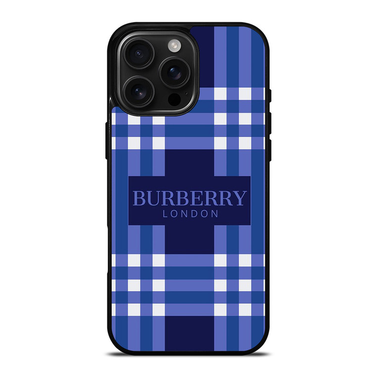 BURBERRY LONDON LOGO BLUE iPhone 16 Pro Max Case Cover
