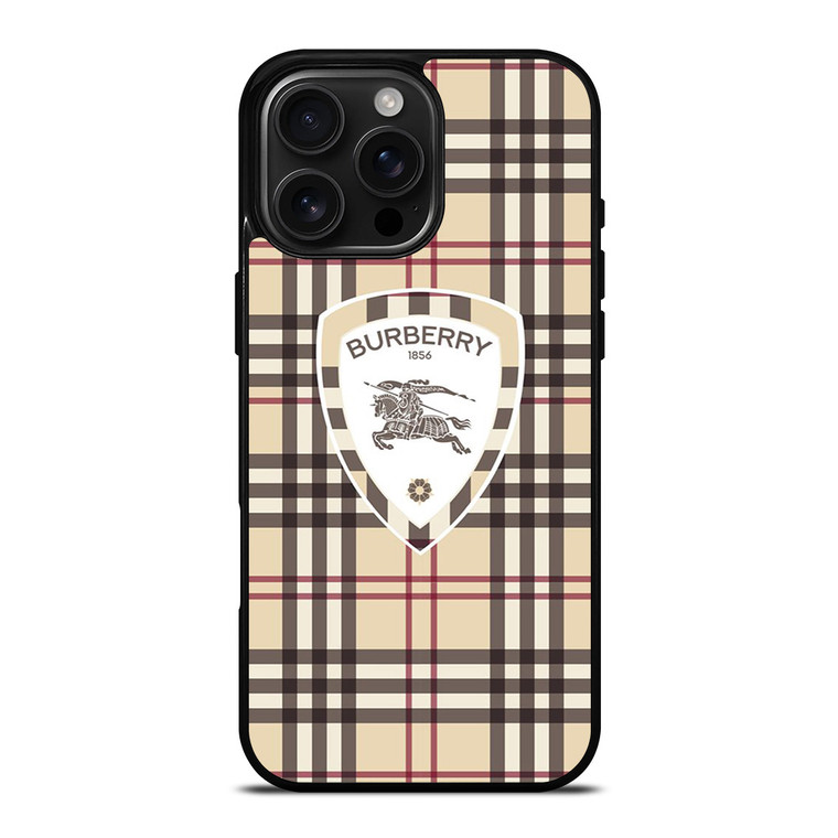 BURBERRY LONDON LOGO PATTERN 1856 ICON iPhone 16 Pro Max Case Cover