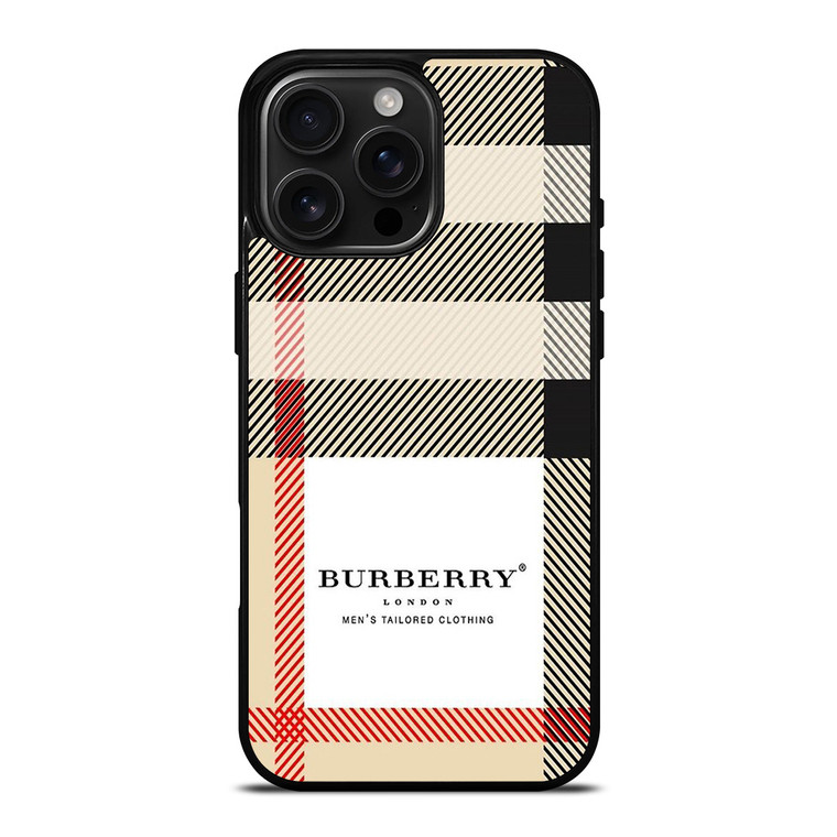 BURBERRY LONDON PATTERN LOGO iPhone 16 Pro Max Case Cover