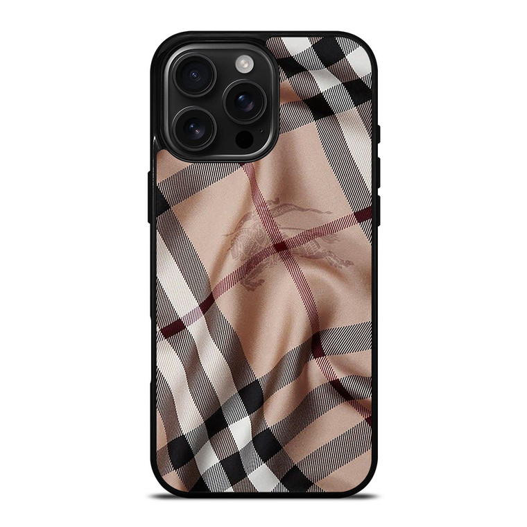 BURBERRY PATTERN FABRIC SCARF iPhone 16 Pro Max Case Cover
