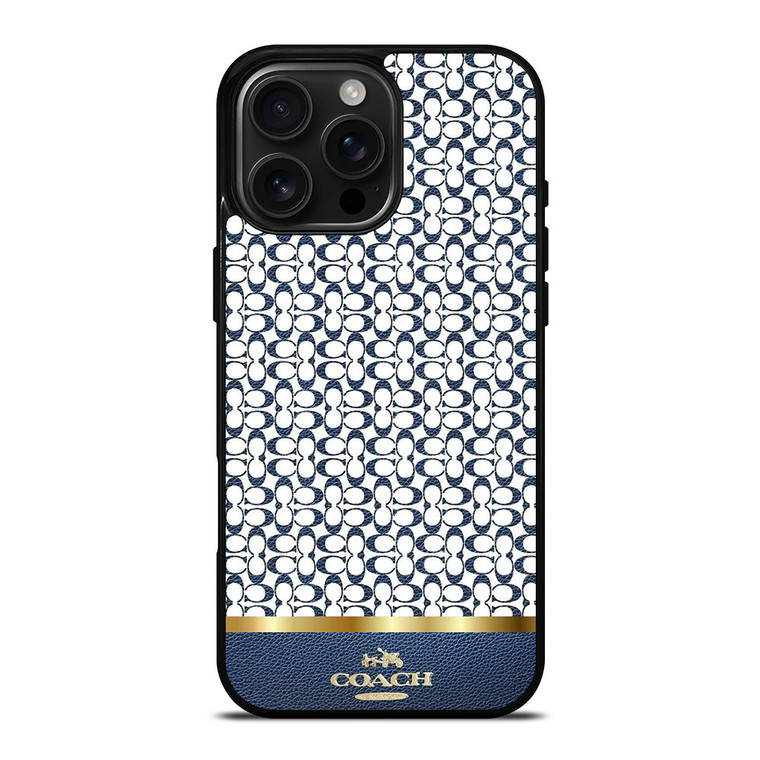 COACH NEW YORK LOGO BLUE ICON iPhone 16 Pro Max Case Cover