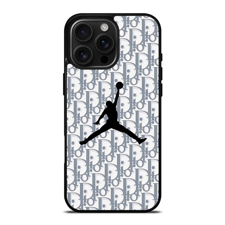 DIOR X AIR JORDAN LOGO iPhone 16 Pro Max Case Cover