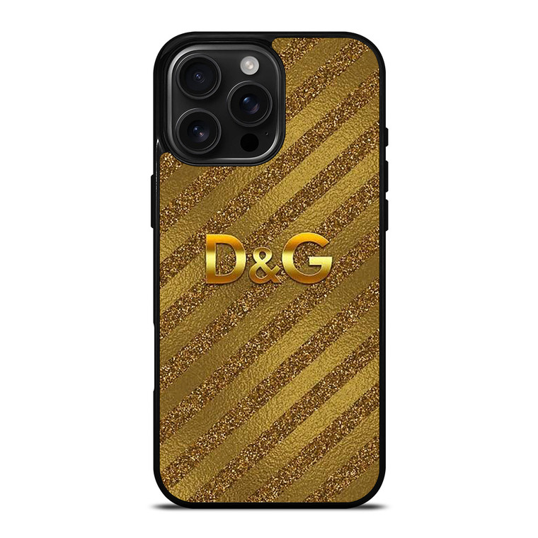 DOLCE AND GABBANA D&G LOGO GOLD iPhone 16 Pro Max Case Cover