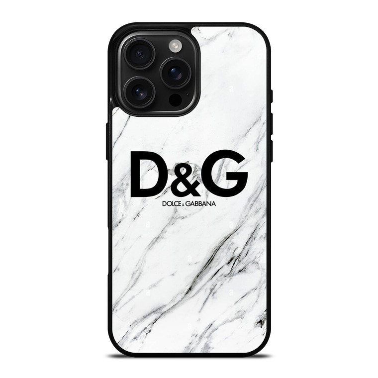 DOLCE AND GABBANA D&G LOGO MARBLE iPhone 16 Pro Max Case Cover