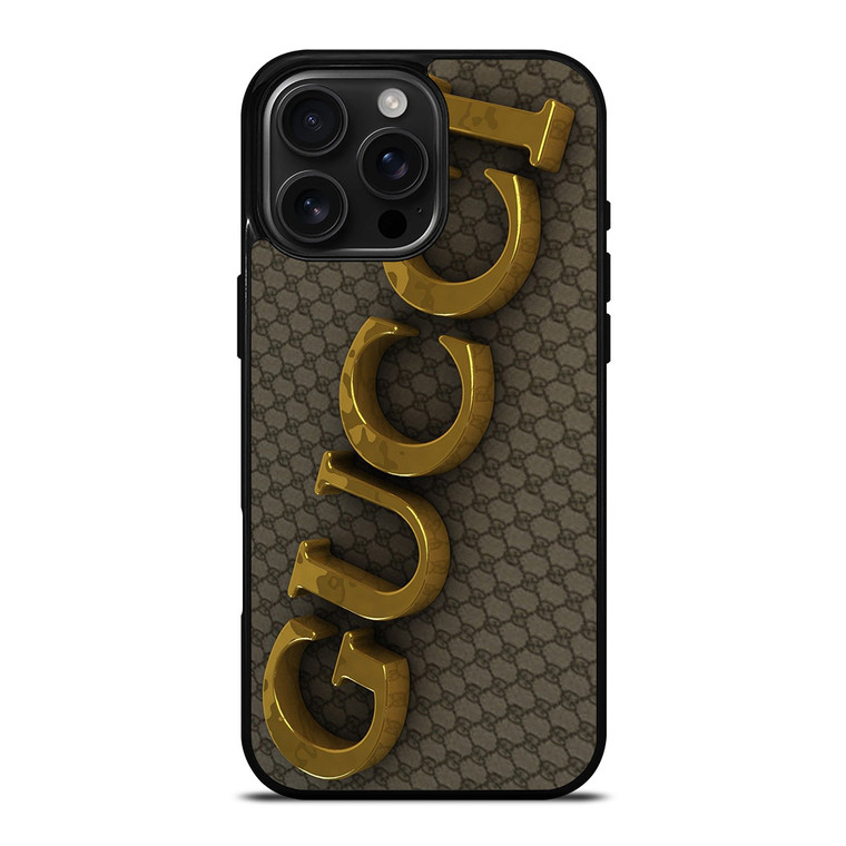 GUCCI 3D LOGO EMBLEM iPhone 16 Pro Max Case Cover