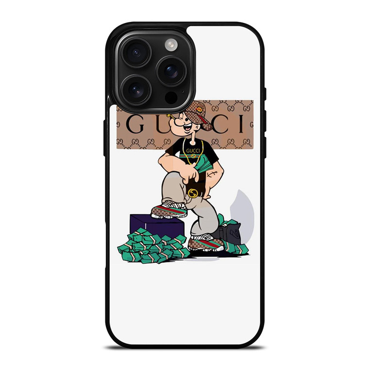 GUCCI LOGO POPPEYE CARTOON iPhone 16 Pro Max Case Cover