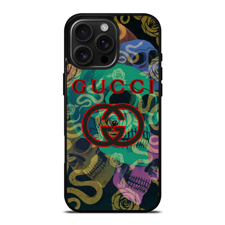 GUCCI LOGO SNAKE SKULLS ICON iPhone 16 Pro Max Case Cover