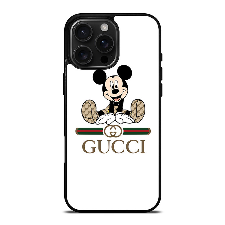 GUCCI LOGO X MICKEY MOUSE DISNEY iPhone 16 Pro Max Case Cover GUCCI LOGO X MICKEY MOUSE DISNEY iPhone 16 Pro Max Case Cover