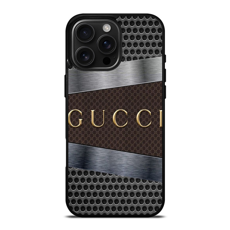 GUCCI METAL LOGO ICON iPhone 16 Pro Max Case Cover