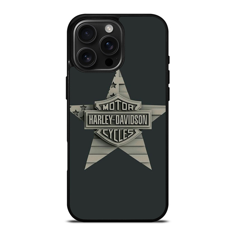 HARLEY DAVIDSON MOTORCYCLE STAR LOGO iPhone 16 Pro Max Case Cover HARLEY DAVIDSON MOTORCYCLE STAR LOGO iPhone 16 Pro Max Case Cover