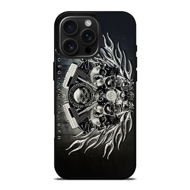 HARLEY DAVIDSON SKULL ENGINE iPhone 16 Pro Max Case Cover