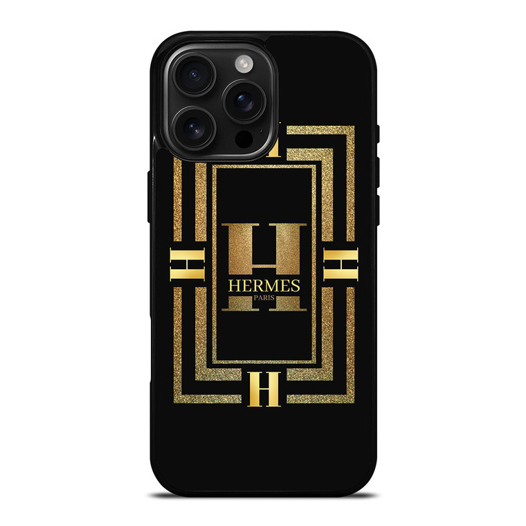 HERMES PARIS LOGO LUXURY GOLDEN ICON iPhone 16 Pro Max Case Cover HERMES PARIS LOGO LUXURY GOLDEN ICON iPhone 16 Pro Max Case Cover