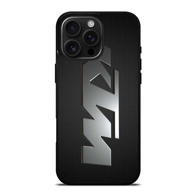 KTM CHROME LOGO CARBON iPhone 16 Pro Max Case Cover