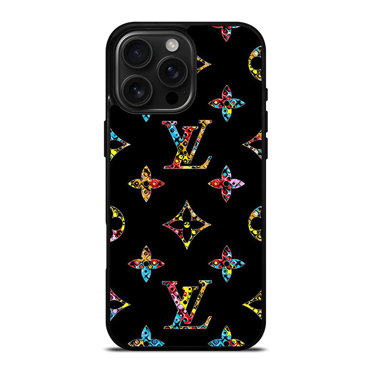 LOUIS VUITTON LOGO LV BLACK COLOR MIX iPhone 16 Pro Max Case Cover LOUIS VUITTON LOGO LV BLACK COLOR MIX iPhone 16 Pro Max Case Cover