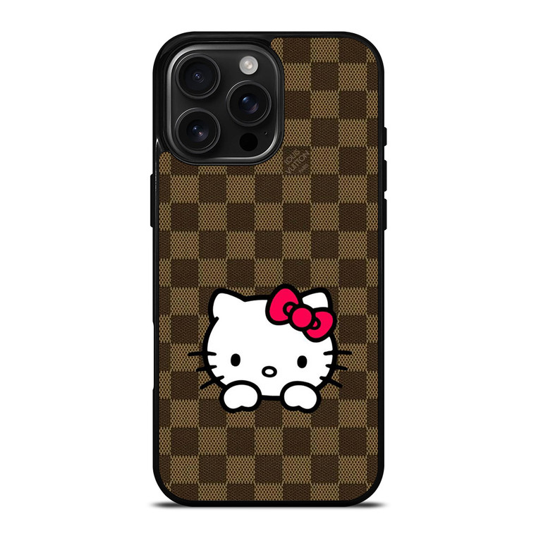 LOUIS VUITTON LOGO LV PATTERN HELLO KITTY iPhone 16 Pro Max Case Cover LOUIS VUITTON LOGO LV PATTERN HELLO KITTY iPhone 16 Pro Max Case Cover
