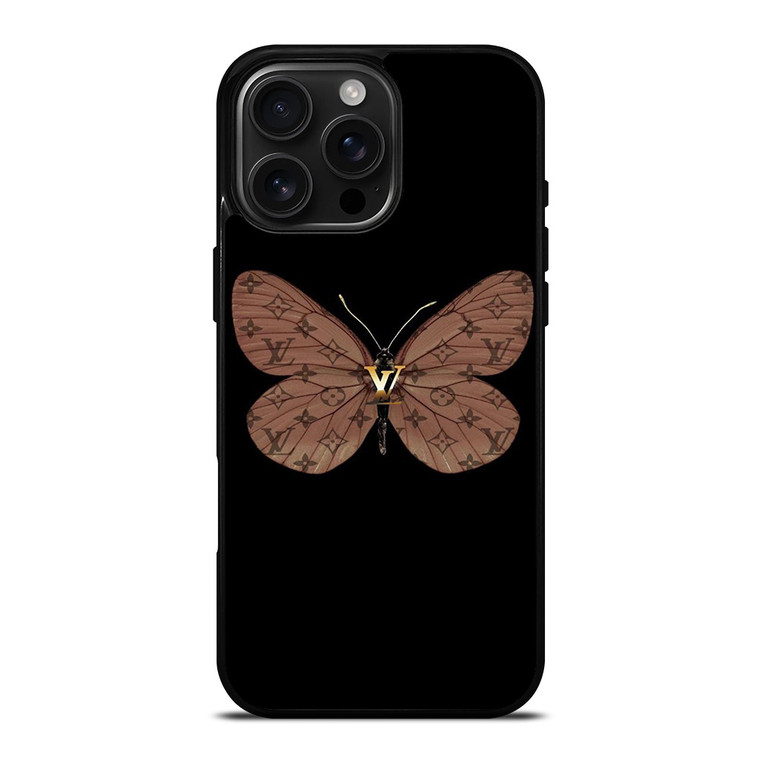 LOUIS VUITTON LV LOGO BUTTERFLY iPhone 16 Pro Max Case Cover LOUIS VUITTON LV LOGO BUTTERFLY iPhone 16 Pro Max Case Cover