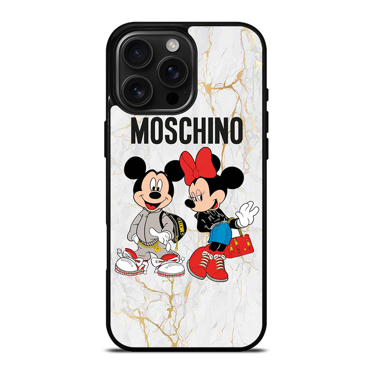 MOSCHINO MICKEY MINNIE MOUSE iPhone 16 Pro Max Case Cover MOSCHINO MICKEY MINNIE MOUSE iPhone 16 Pro Max Case Cover