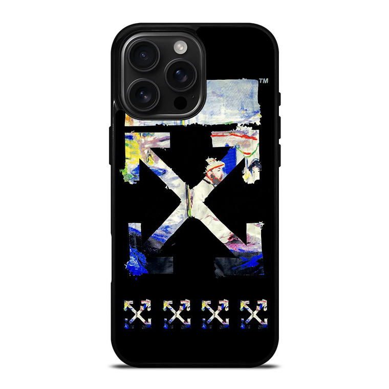 OFF WHITE ABSTRACT ART LOGO iPhone 16 Pro Max Case Cover OFF WHITE ABSTRACT ART LOGO iPhone 16 Pro Max Case Cover