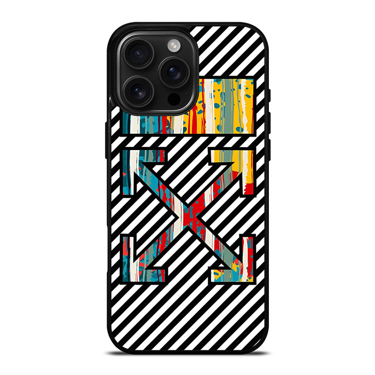 OFF WHITE LOGO COLORFUL ICON iPhone 16 Pro Max Case Cover OFF WHITE LOGO COLORFUL ICON iPhone 16 Pro Max Case Cover