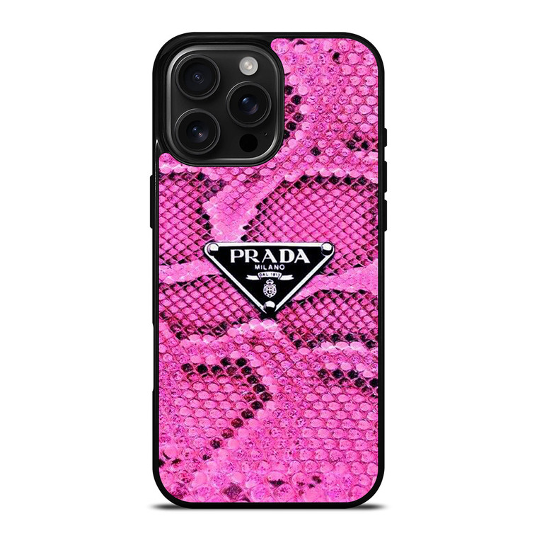 PRADA MILANO PINK SNAKE SKIN iPhone 16 Pro Max Case Cover PRADA MILANO PINK SNAKE SKIN iPhone 16 Pro Max Case Cover