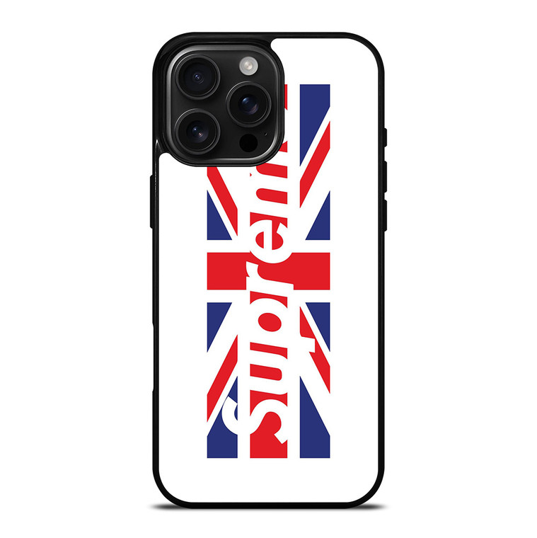 SUPREME UNITED KINGDOM FLAG iPhone 16 Pro Max Case Cover