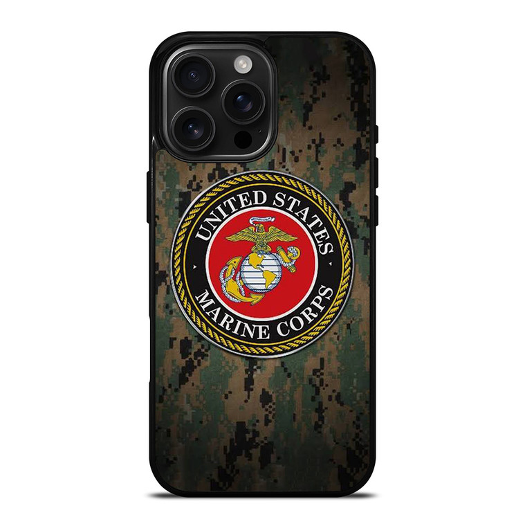 USMC MARINE CAMO iPhone 16 Pro Max Case Cover
