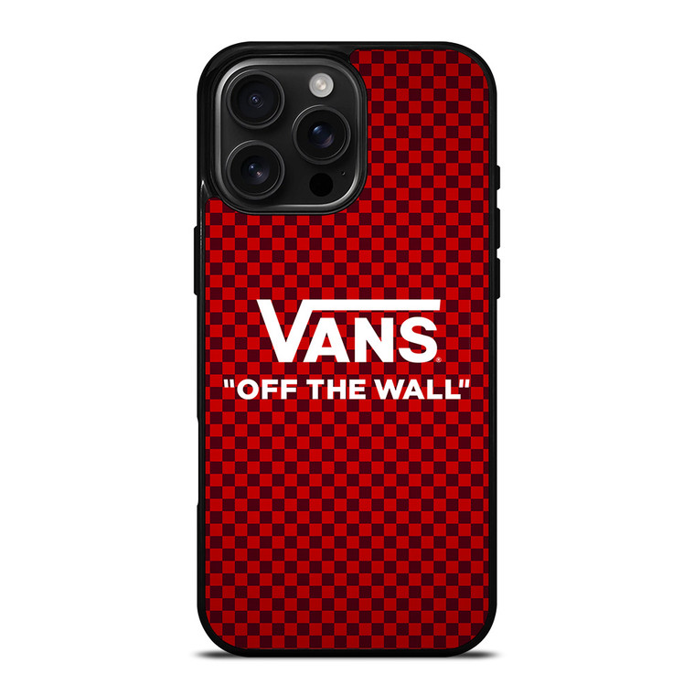 VANS OFF THE WALL RED CARBON iPhone 16 Pro Max Case Cover
