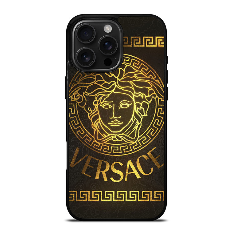 VERSACE GOLD LOGO ORNAMENT iPhone 16 Pro Max Case Cover