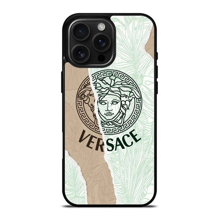 VERSACE LOGO PALM LEAVES iPhone 16 Pro Max Case Cover