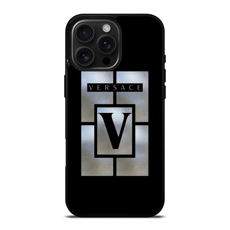 VERSACE LOGO SILVER iPhone 16 Pro Max Case Cover