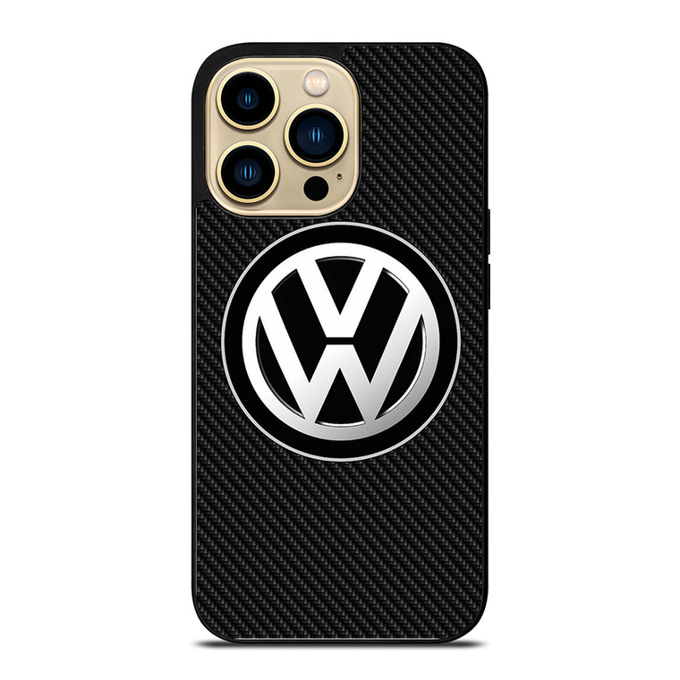 VW VOLKSWAGEN BLACK CARBON  iPhone 14 Pro Max Case Cover