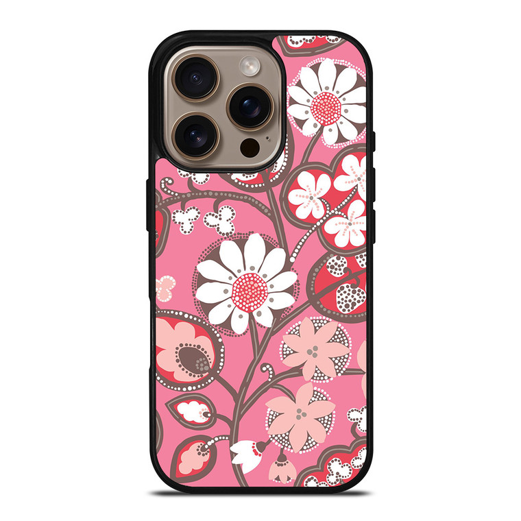 BLUSH PINK VERA BRADLEY PRINT iPhone 16 Pro Case Cover