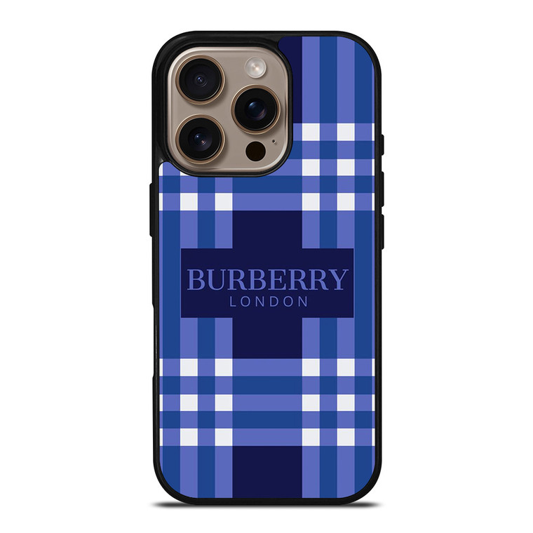 BURBERRY LONDON LOGO BLUE iPhone 16 Pro Case Cover