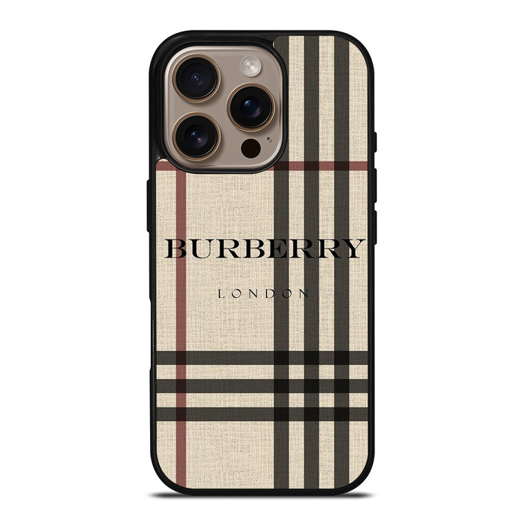 BURBERRY LONDON LOGO PATTERN iPhone 16 Pro Case Cover