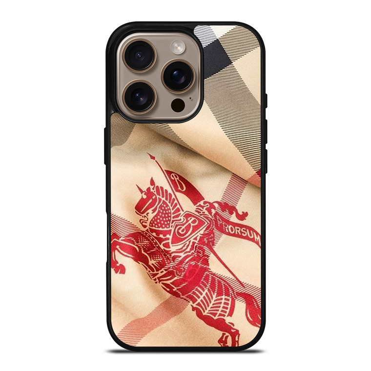 BURBERRY LONDON PATTERN LOGO EMBLEM iPhone 16 Pro Case Cover